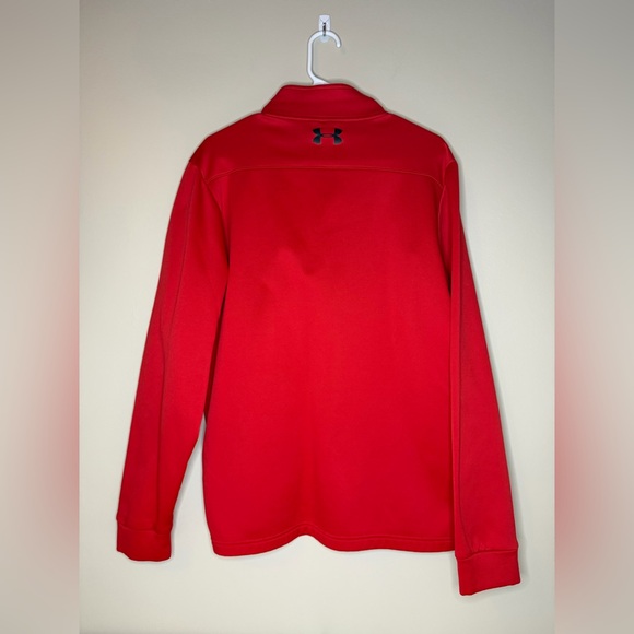 Under Armour Red and Black Quarter-Zip Pullover - Picture 2 of 3